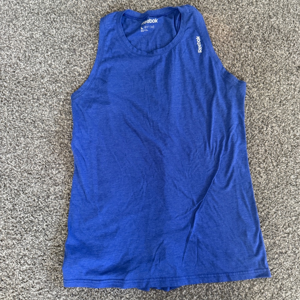 Reebok Blue Racerback Tank Top